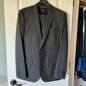 J.Crew Ludlow Loro Piana Super 120s Charcoal Grey 3PC Suit 40R